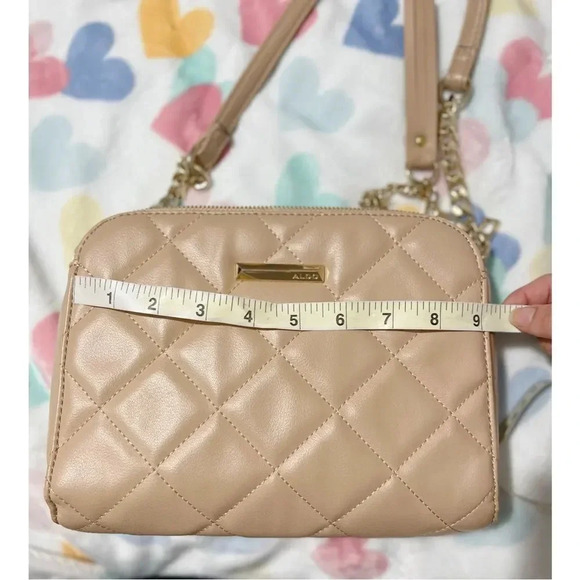 Aldo Crossbody bag gold chain, Beige Color - Picture 11 of 13